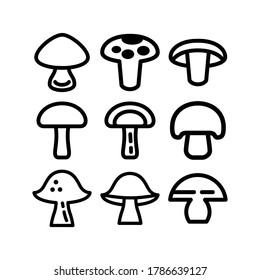 mushroom icon or logo isolated sign symbol vector illustration - Collection of high quality black style vector icons
