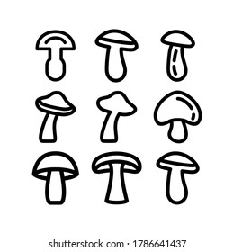 mushroom icon or logo isolated sign symbol vector illustration - Collection of high quality black style vector icons
