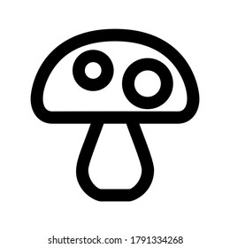 mushroom icon or logo isolated sign symbol vector illustration - high quality black style vector icons
