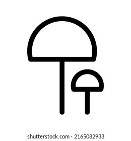 mushroom icon or logo isolated sign symbol vector illustration - high quality black style vector icons
