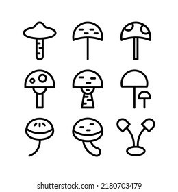 mushroom icon or logo isolated sign symbol vector illustration - Collection of high quality black style vector icons
