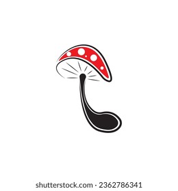 mushroom icon logo template vector design.


