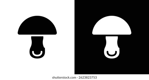 Ícone de cogumelo para design de interface do usuário do aplicativo móvel web de logotipo.