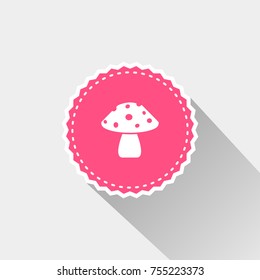 mushroom icon with long shadow