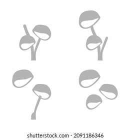 mushroom icon on a white background, vector illustration