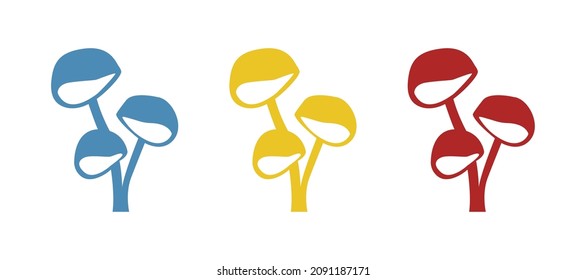 mushroom icon on a white background, vector illustration