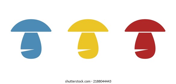 icono de hongos en fondo blanco, ilustración vectorial