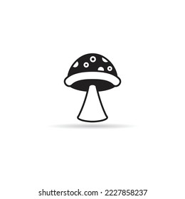 mushroom icon on white background illustration