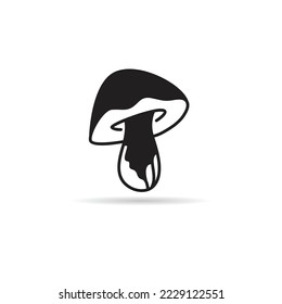 mushroom icon on white background illustration