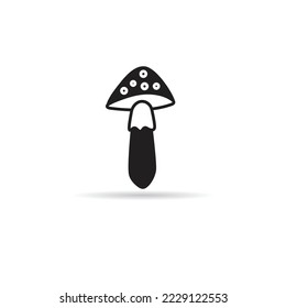 mushroom icon on white background illustration