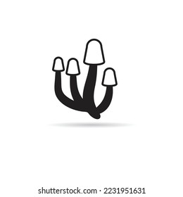 mushroom icon on white background illustration