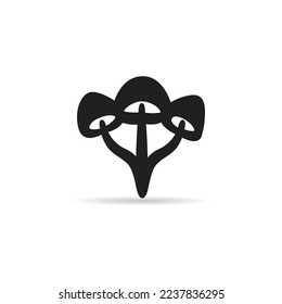 mushroom icon on white background