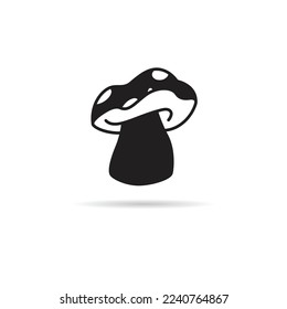 mushroom icon on white background