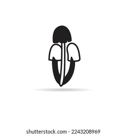 icono de hongo sobre fondo blanco