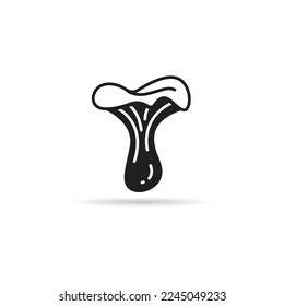 mushroom icon on white background