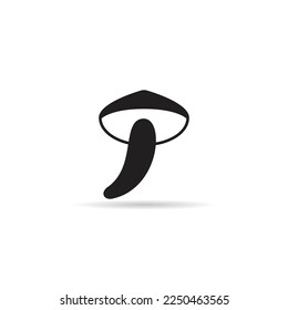 mushroom icon on white background illustration