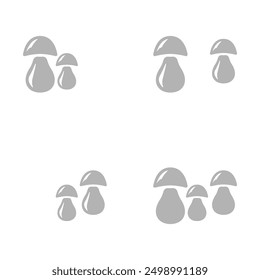 mushroom icon on a white background, vector illustration