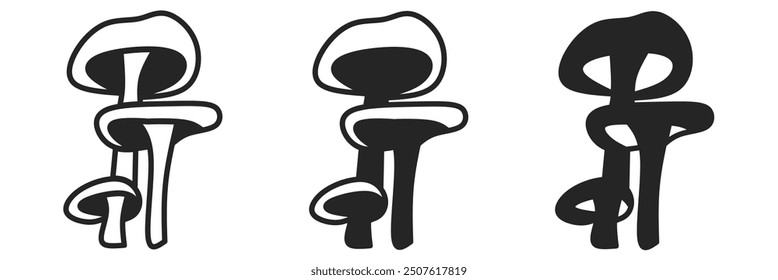 Mushroom icon on white background. Vector logo mushroom illustration.