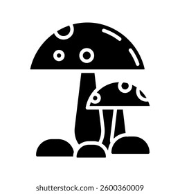 mushroom icon on white background