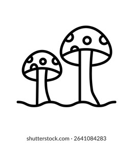Mushroom icon on white background