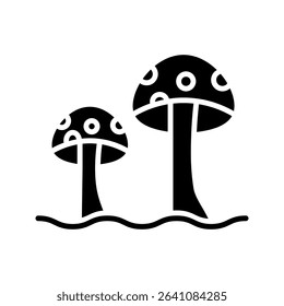 Mushroom icon on white background