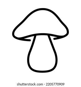 Mushroom icon. Outline design. Mushroom isolated on white background. For presentation, graphic design, mobile application. Vector Illustration.
