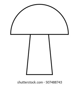 Mushroom icon. Outline illustration of mushroom vector icon for web