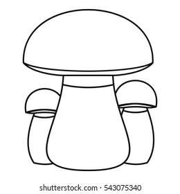 Mushroom icon. Outline illustration of mushroom vector icon for web