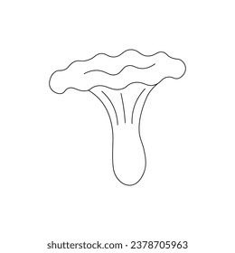Mushroom icon outline on white background