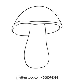 Mushroom icon outline. Singe vegetables icon from the eco food outline.