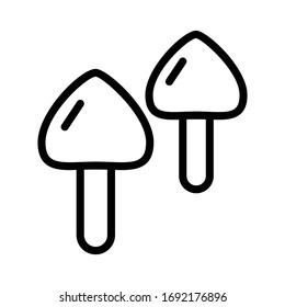 Diseño vectorial de contorno de icono de hongos