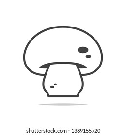 Mushroom icon outline vector isolated