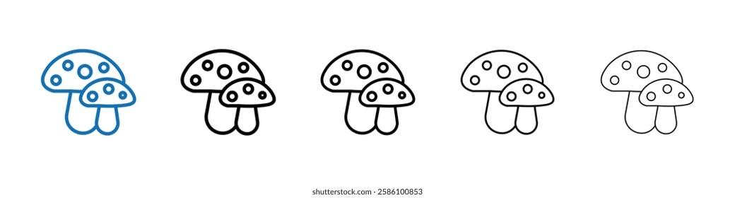 mushroom icon Outline vector logo for web ui