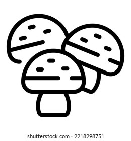 Champignon Symbol Umriss-Vektorgrafik. Paleo-Diät. Karpfenfutter