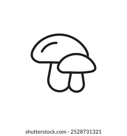 Mushroom icon Outline vector for web ui