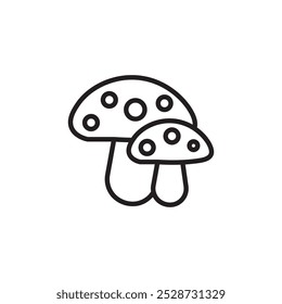 mushroom icon Outline vector for web ui
