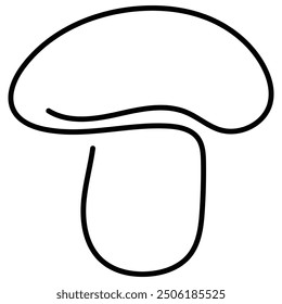 The Mushroom icon represents the mushroom and is suitable for design projects related to nature, plants, and thematic elements involving the mushroom.