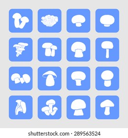 mushroom icon set