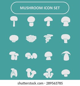 mushroom icon set