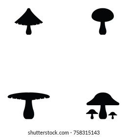 mushroom icon set
