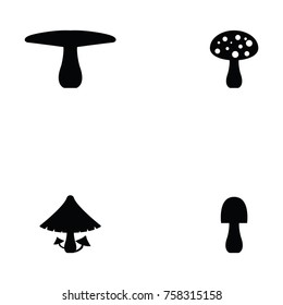 mushroom icon set