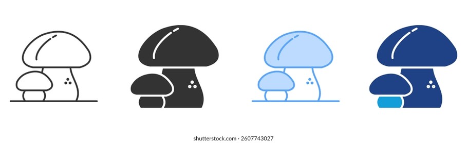 Mushroom Icon Set Multiple Style Collection