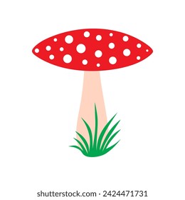 Mushroom icon set. Mushroom symbol. Vector illustration isolated on white background