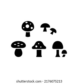 Mushroom Icon Set Vector Symbol Design Illustration