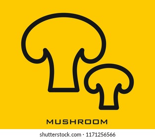 Mushroom icon signs
