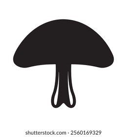 Mushroom icon silhouette vector illustration