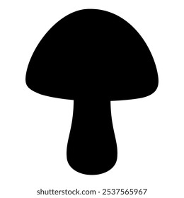 Mushroom icon silhouette. Vector image