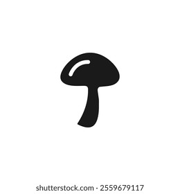 Mushroom icon silhouette. Vector image