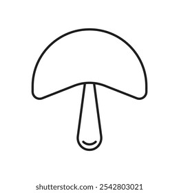 Mushroom icon simple black line style.