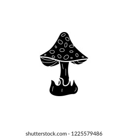 Mushroom icon. Simple glyph vector of autumn set for UI and UX, website or mobile application